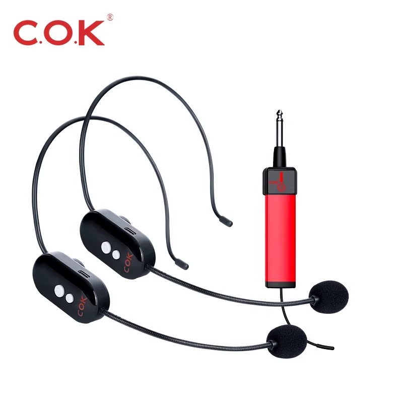 COK MW-1104头戴无线麦克风教师讲课教学会议导游通用话筒家用K歌