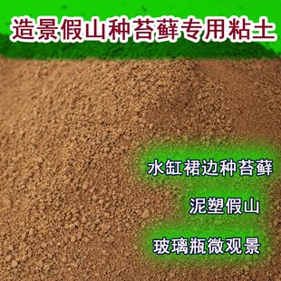 微观景专用土苔癣专用土黏土水缸坡体地面铺面黏土种苔藓泥塑假山