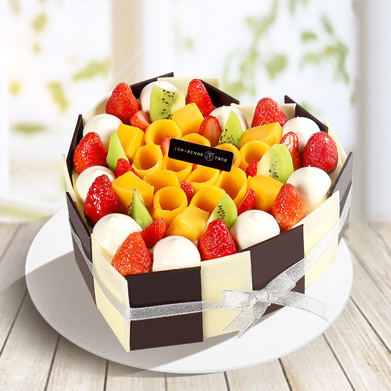 子情贝诺深圳市同城配送爱心鲜果生日蛋糕公司下午茶聚会点心