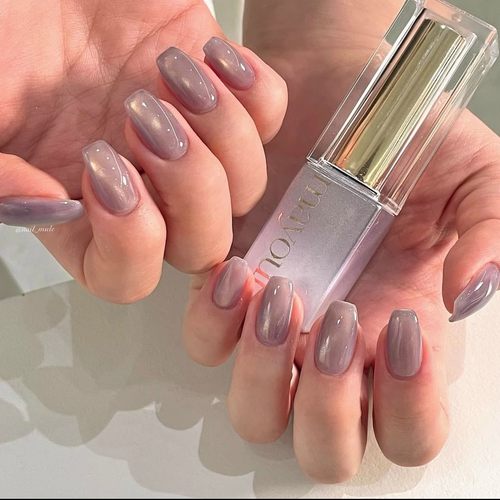 韩国品牌mayour金秋晶石美甲猫眼胶玻璃珠秋冬甲油胶MZ21鎏金紫薇