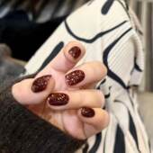 日本小布emena新年酒红美甲爆闪碎钻胶1041闪钻胶1042甲油胶1043