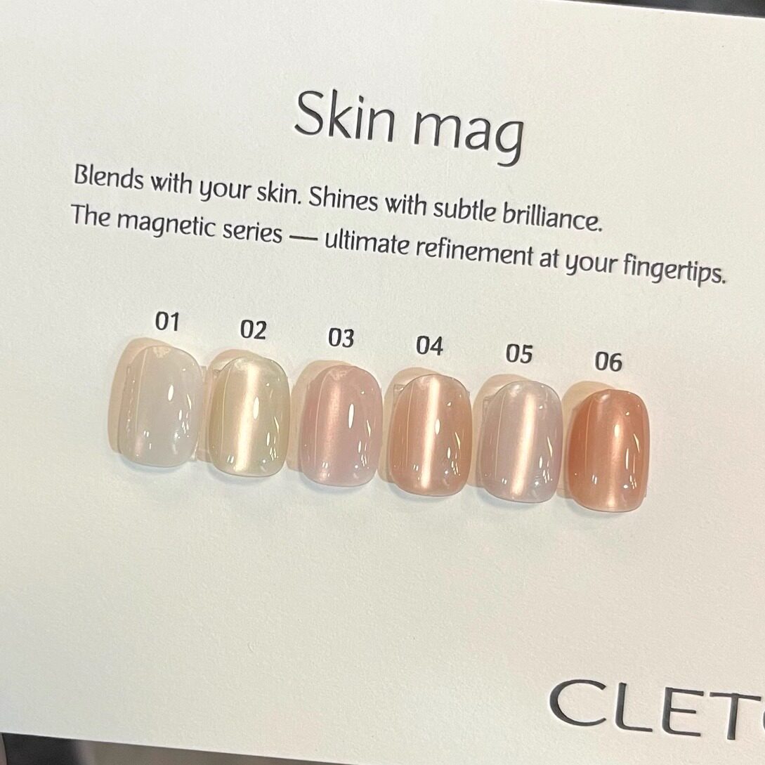 日本进口11月东京展会cleto肤色玻璃珠猫眼胶skin mag美甲甲油胶