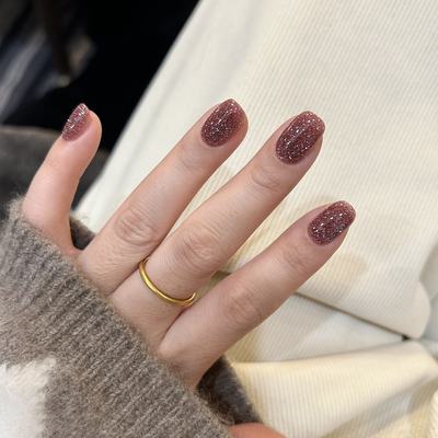 日本小布emena 1033碎钻胶粉黛星芒美甲爆闪甲油胶小红书ins网红