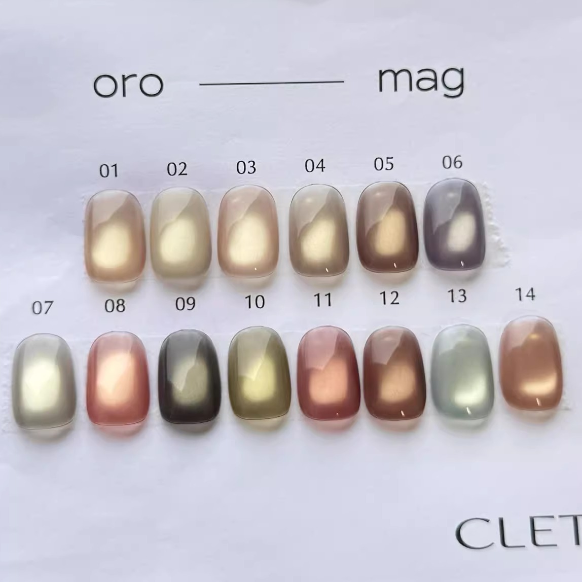 日本进口cleto东京展会Oro Mag第二弹秋冬玻璃珠美甲猫眼胶甲油胶