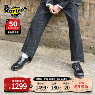 单鞋 Dr.Martens马丁博士Durrow 方头光面女德比鞋 爆款 5i英伦新款