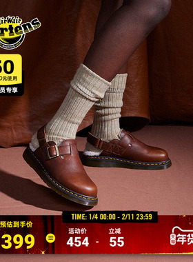 Dr.Martens马丁博士Jorge FL一脚蹬舒适百搭保暖黑色穆勒勃肯鞋