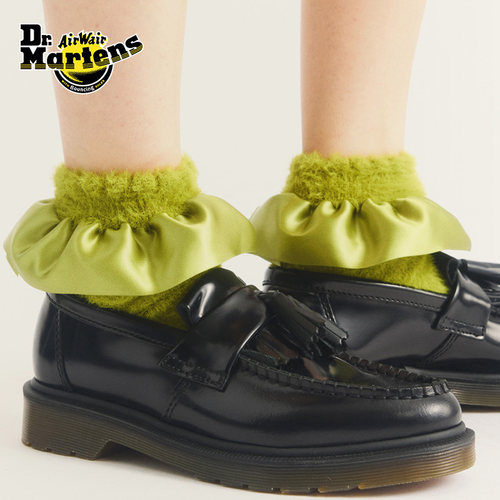 Dr.Martens马丁博士Satin Frill Fluffy Sock 26秋新款甜美中筒袜