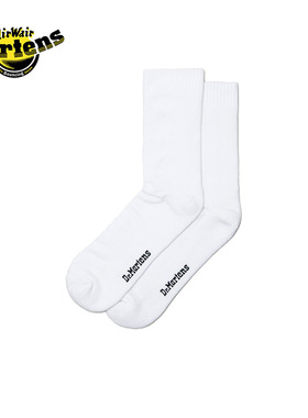 Dr.Martens马丁博士Double Doc Sock秋季透气舒适百搭白色女袜子