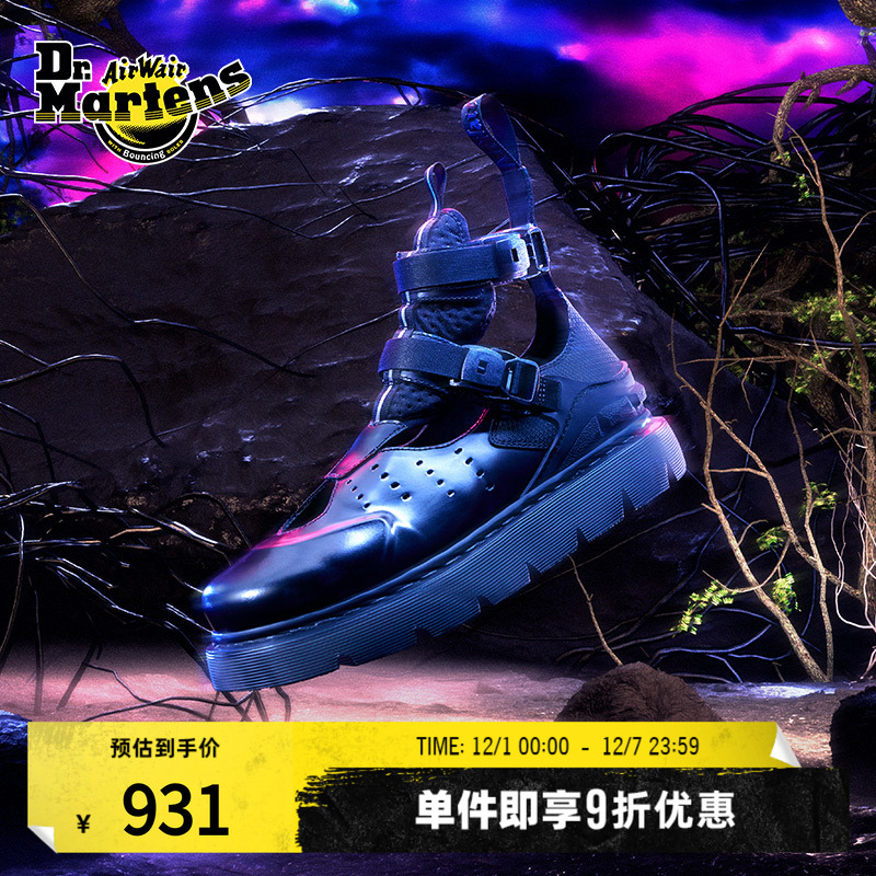 Dr.Martens马丁博士Vent XX012025新款舒适百搭休闲通勤黑色凉鞋