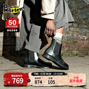 Dr.Martens马丁博士Flora英伦秋冬舒适休闲通勤光面皮黑切尔西靴