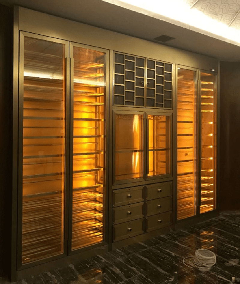 不锈钢定制红酒柜商用红酒架恒温柜酒柜金属酒柜展示红酒柜