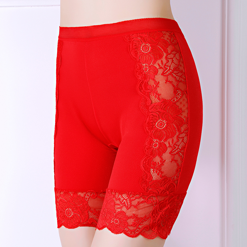 心盼女士冰丝防走光蕾丝短裤