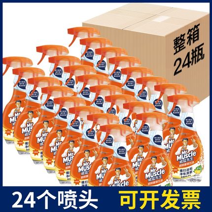 威猛先生厨房重油污净24瓶整箱抽油烟机清洁剂家用去油污神器500g