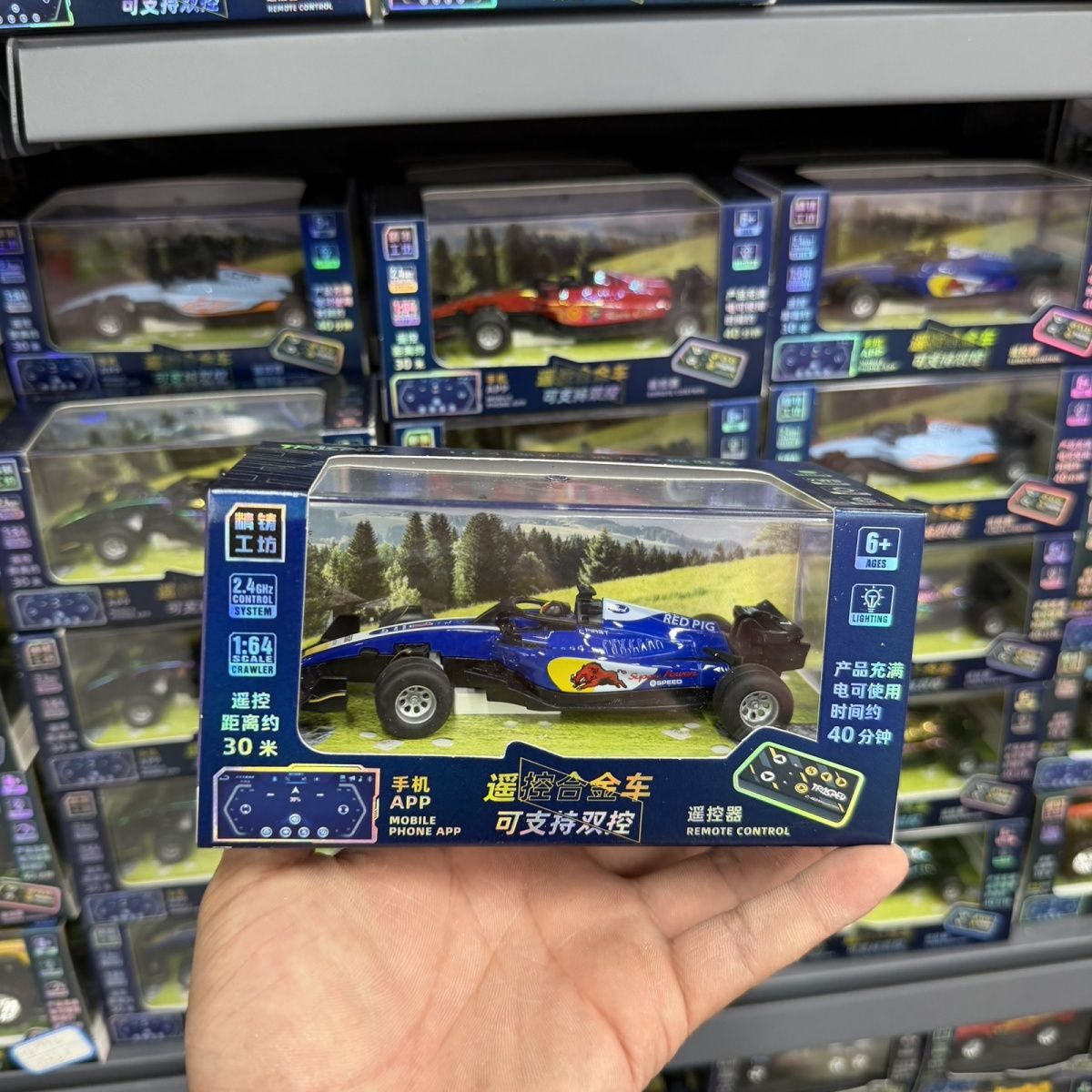 6034G恒冠迷你遥控跑车方程式赛车合金双遥控模式儿童玩具F1男孩