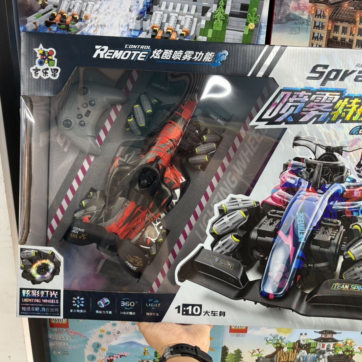 玄乐星喷雾特技手势感应遥控车男孩漂移赛车四驱F1儿童玩具越野车