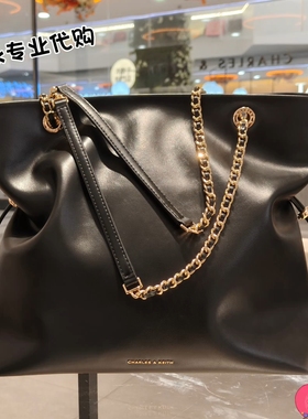 CHARLES&KEITH25秋新款CK2-20782654柔软抽绳链条手提女包福袋包