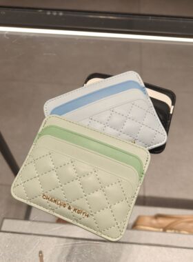 CHARLES&KEITH 春季女包CK6-50680926六卡位多色菱格迷你卡包钱包