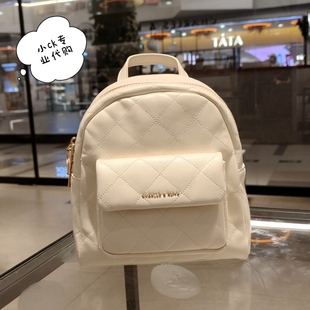 CHARLES&KEITH 26新品小CK2-60671924菱格纹链条双肩背包女包