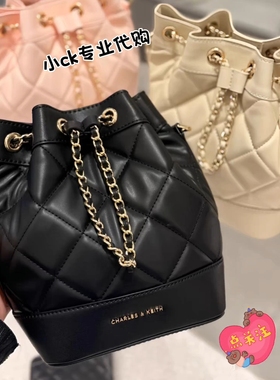 CHARLES＆KEITH 新款CK2-10701506双肩背包单肩斜挎水桶包女包