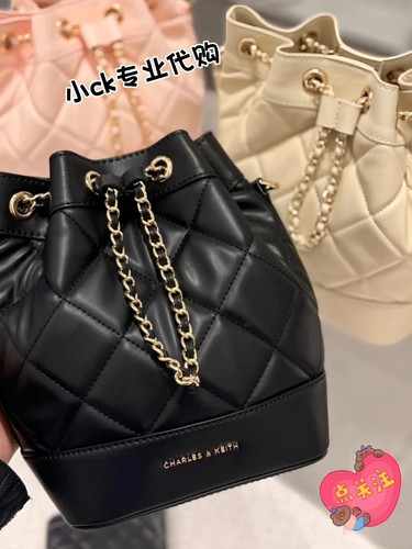 CHARLES＆KEITH 新款CK2-10701506双肩背包单肩斜挎水桶包女包