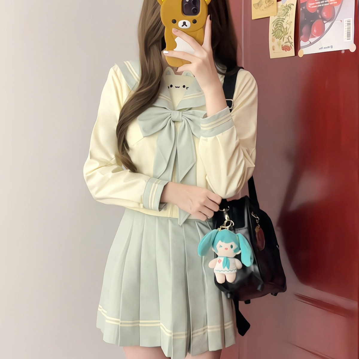 学院风JK制服套装女薄荷色水手服