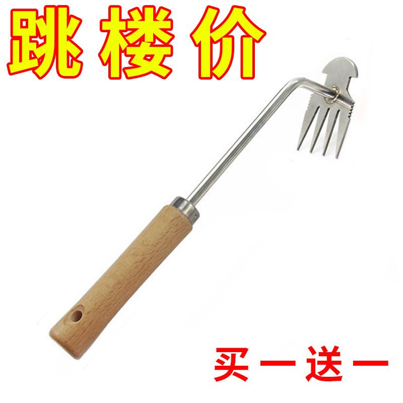 新款除草神器连根拔草工具园艺耙子除根锰钢小号手握式松土挖野菜
