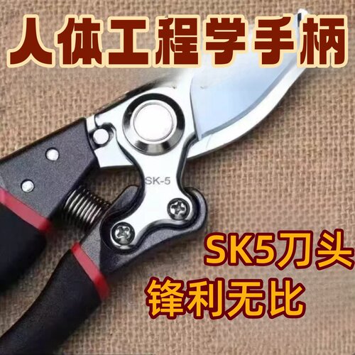 新款新款SK5钢树枝剪刀省力剪刀修枝剪果树剪刀园艺修花粗枝剪刀