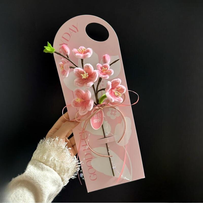 38妇女节扭扭棒卡片式花束成品手工自制简易花束活动礼物花教师节