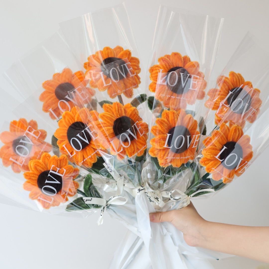 成品超密扭扭棒向日葵花束教师节创意向日葵毕业礼物送同学老师