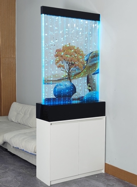 时来运转 玄关柜   水幕墙流水屏风隔断玄关轻奢简约