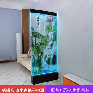 【流水生财】6 低噪音升级水幕墙流水屏风隔断玄关轻奢简约
