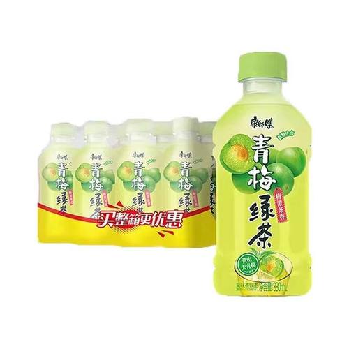 康师傅青梅绿茶330ml瓶果汁茶夏季茶饮料饮品解腻酸甜大青梅