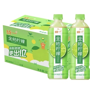 商超同款 统一金桔柠檬茶500ml瓶酸酸甜甜风味饮料清新果汁饮品