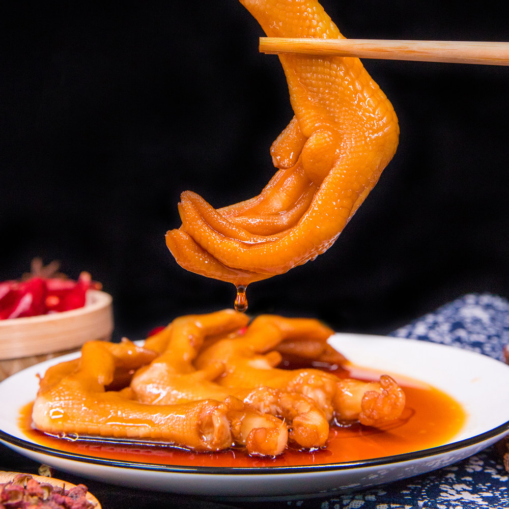 鸭出没龙岩泡鸭爪网红特产鸭掌小零食小吃休闲食品土楼泡掌泡爪
