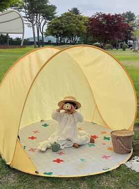 韩国ins儿童帐篷女孩过家家玩具男孩女孩户外折叠海边沙滩小帐篷