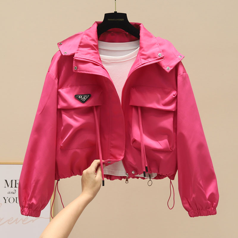 梵魅琳短款亮色抽绳外套