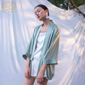丝侬真丝睡衣女士新中式 卿云 SILKISS 桑蚕丝家居服上衣外袍春秋