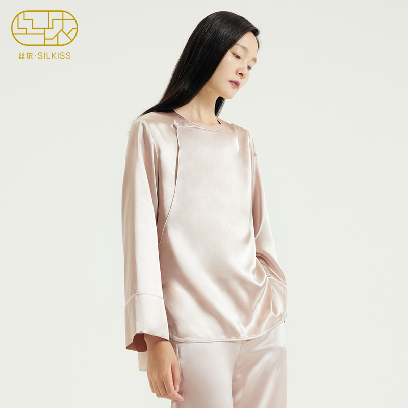 丝侬原创中式专柜级桑蚕丝睡衣