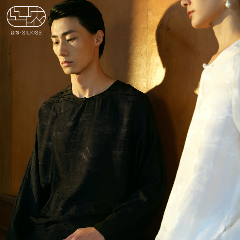 丝侬高品质提花真丝睡衣