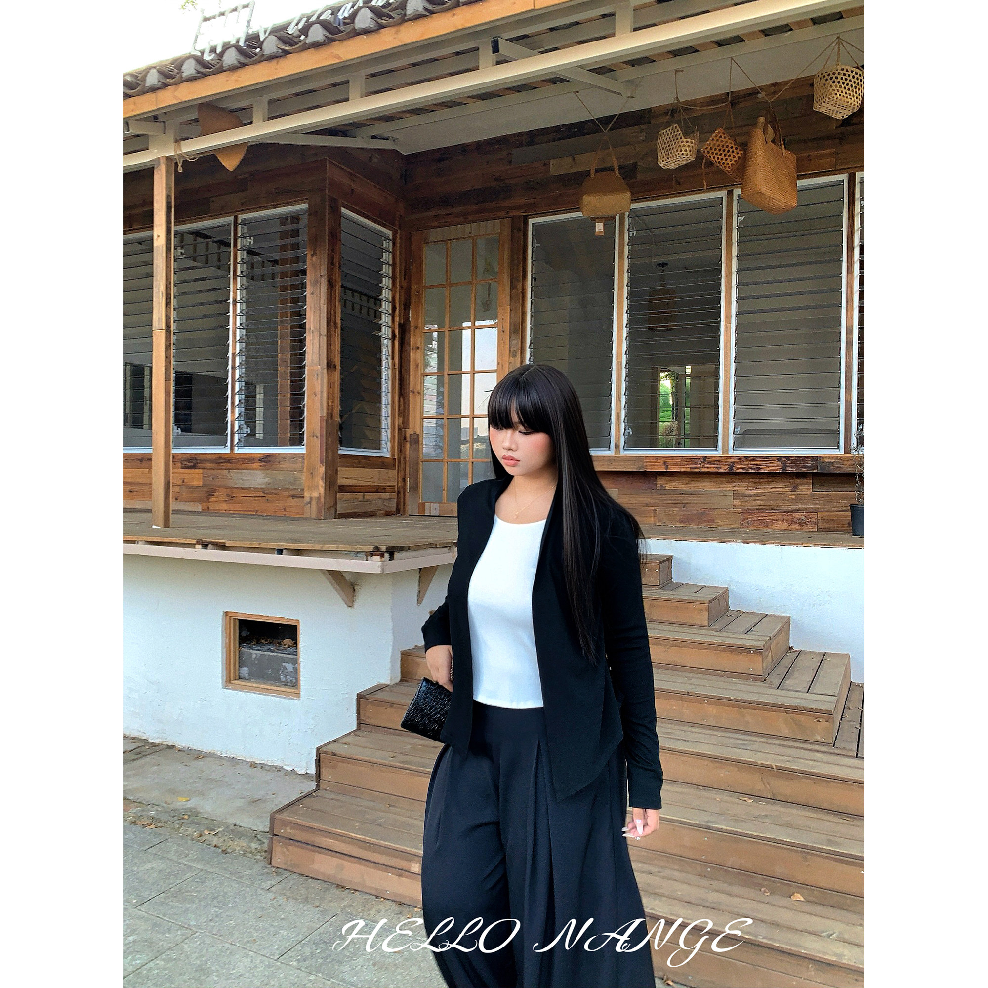 楠哥微胖复古简约休闲拼接假两件长袖T恤女大码胖mm百搭套头上衣