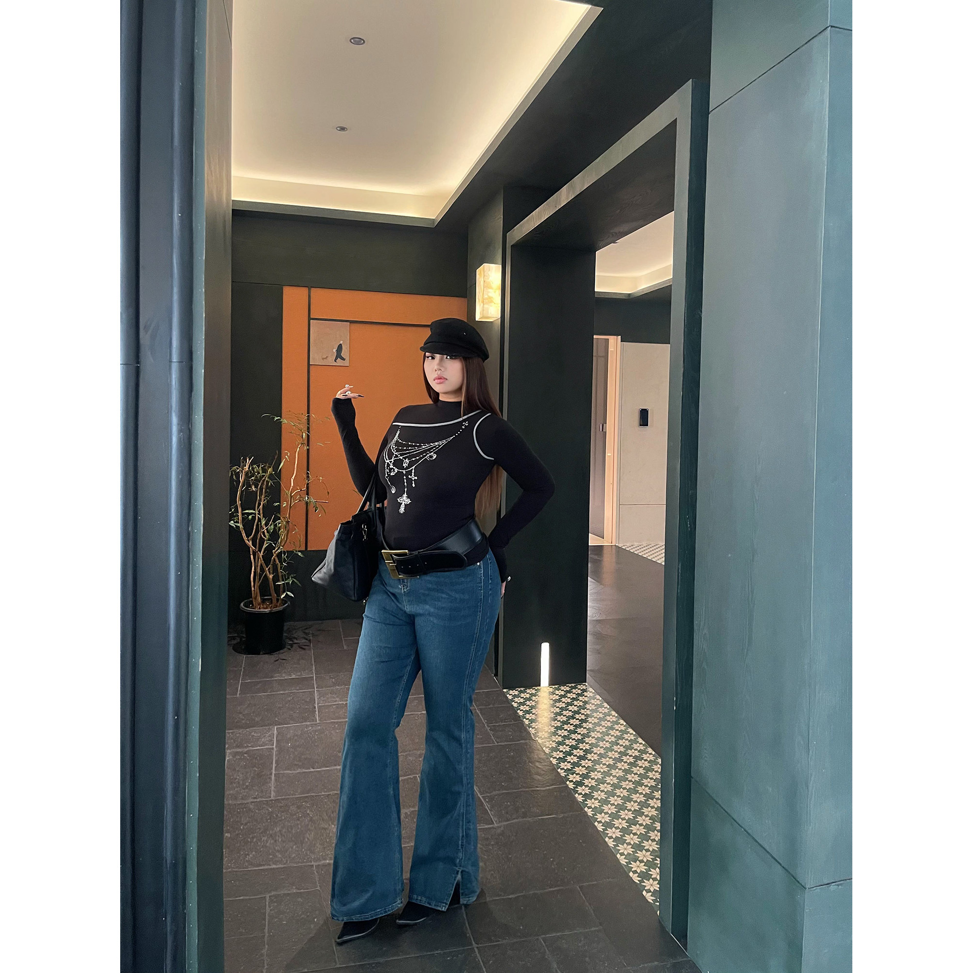 楠哥微胖复古侧边开叉微喇牛仔裤女春夏季大码胖mm小个子显瘦裤子,女装/女士精品,牛仔裤,淘宝优惠券,粉丝福利购,淘宝优惠卷