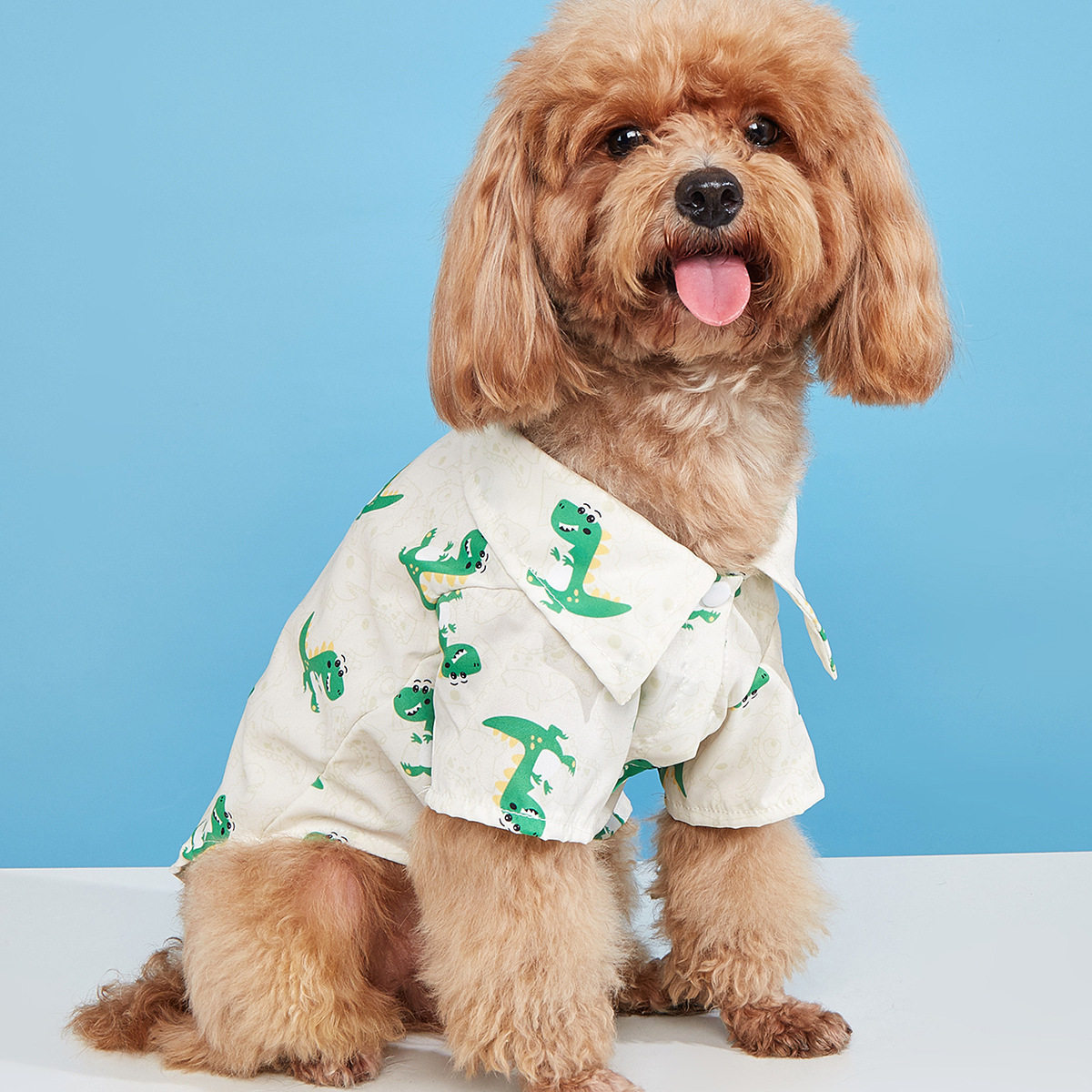 厂家批发跨境货源恐龙图案宠物衣服猫狗通用衬衫新款狗狗衣服