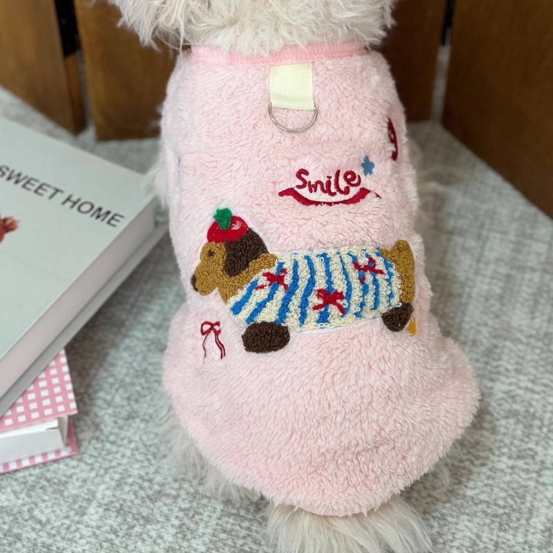 可爱狗狗冬季保暖加绒马甲棉衣比熊贵宾雪纳瑞小型犬宠物背心冬装