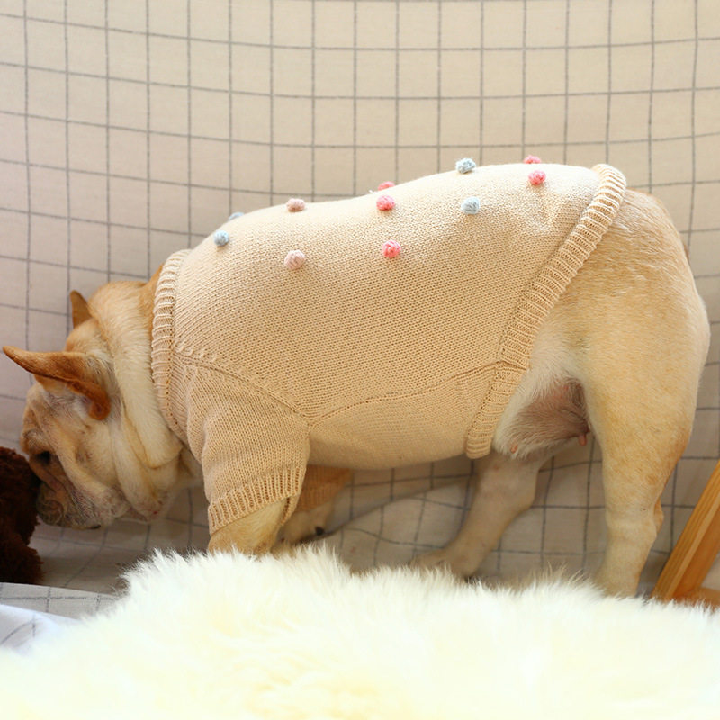 PETCIRCLE宠物衣服可爱小型犬法斗柯基胖狗猫咪毛衣一件代发