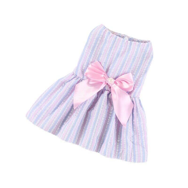 春夏新款狗狗裙子猫咪衣服泰迪博美比熊宠物用品蝴蝶结裙子狗狗衣