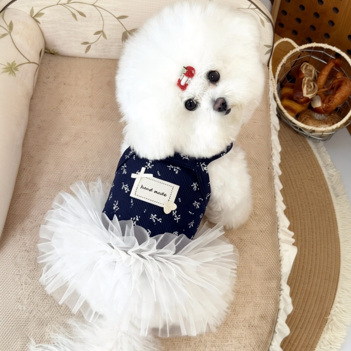 夏季狗狗衣服宠物泰迪比熊服装韩系碎花吊带裙透气公主裙批发代发