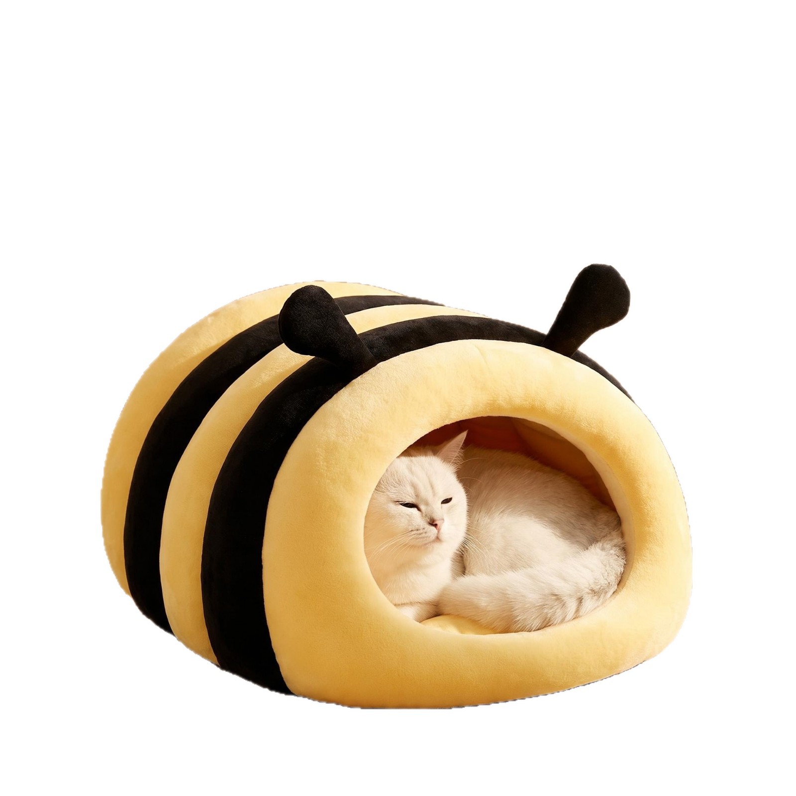 新款超软小蜜蜂猫窝毛绒玩具公仔冬季保暖安全感猫窝过节仓鼠猫咪