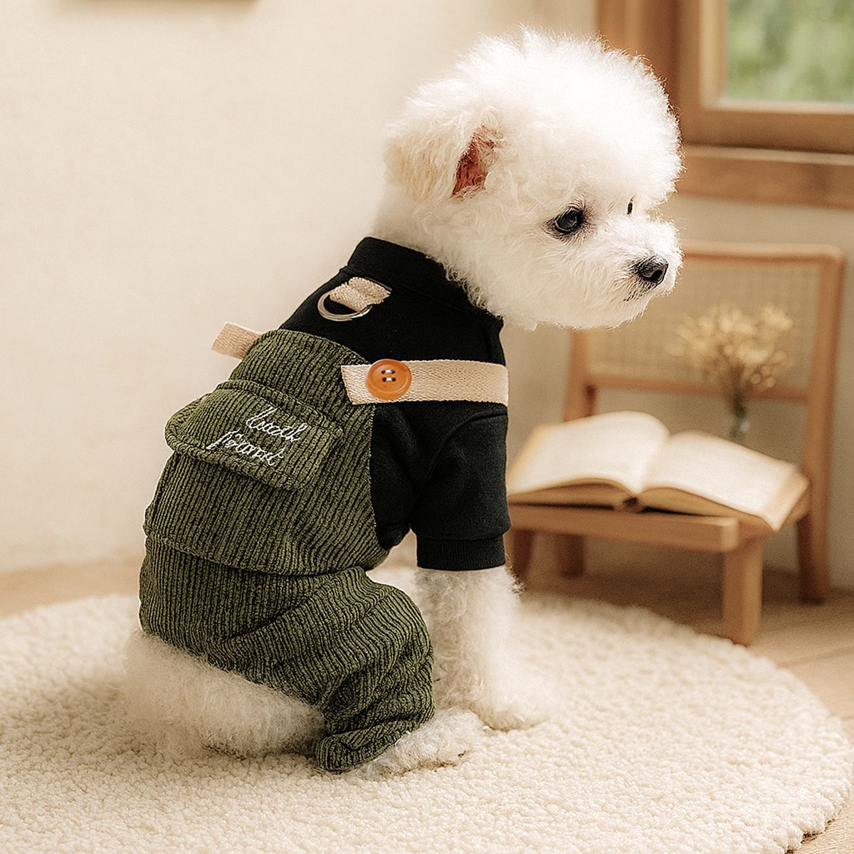 宠物服装宠物狗狗背带裤可爱四脚衣春秋款小型犬批发代发小型犬