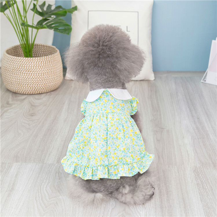 宠物小狗狗猫咪衣服服装田园仙女碎花裙比熊泰迪小型犬跨境热销