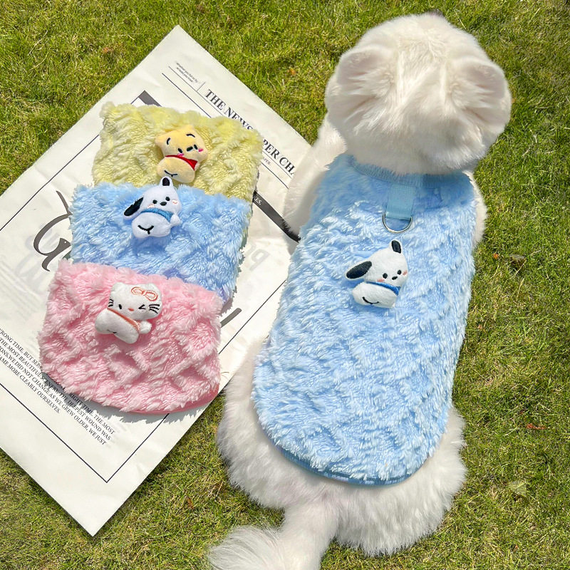 冬加绒奶猫奶狗狗猫咪宠物猫衣服狗用品小狗服装保暖无毛可爱风